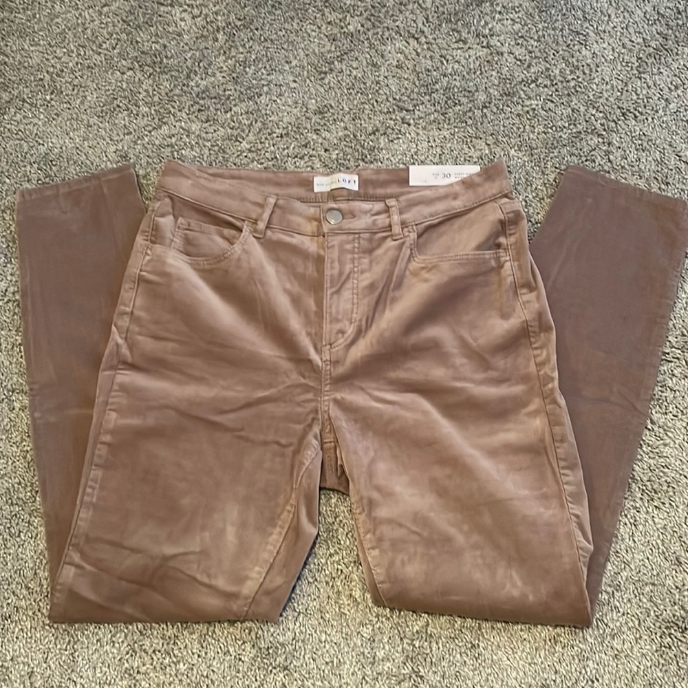 NWT Tan corduroy Loft Pants